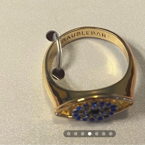 Crystal blue golden Evil eye ring by BAUBLEBAR - Picture 11 of 11